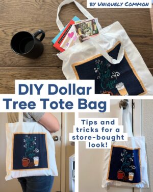 Dollar Store Sewing Projects: Easy Tote